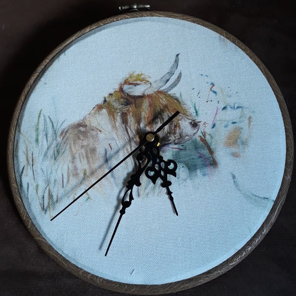 Horloge murale Highland Cow (Heilan Coo)