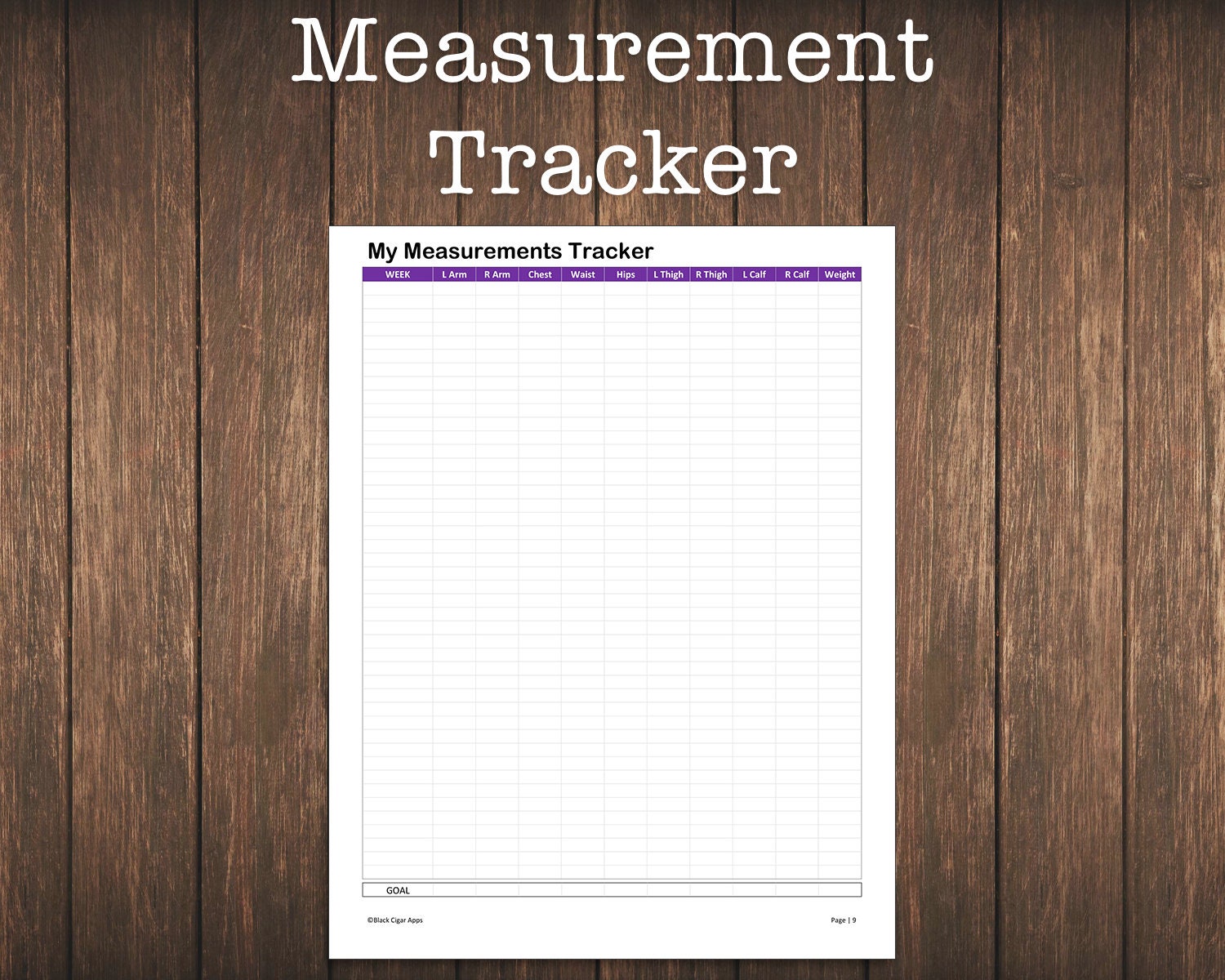 Body Measurement Chart App