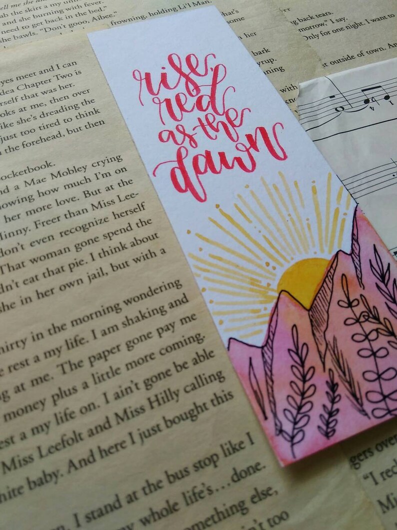 red queen bookmark etsy