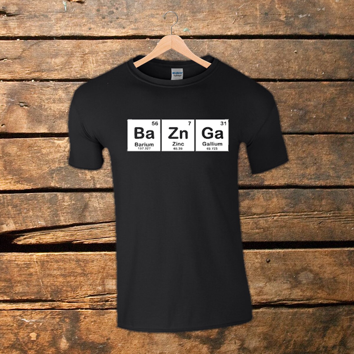 Image of Big Bang Baznga Periodic Table Mens Tee Tshirt | Father, Man, Mens, T-Shirt, Dad, Husband