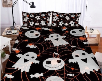 3d bedding set halloween print duvet cover set lifelike bedclothes with pillowcase bed set home textiles