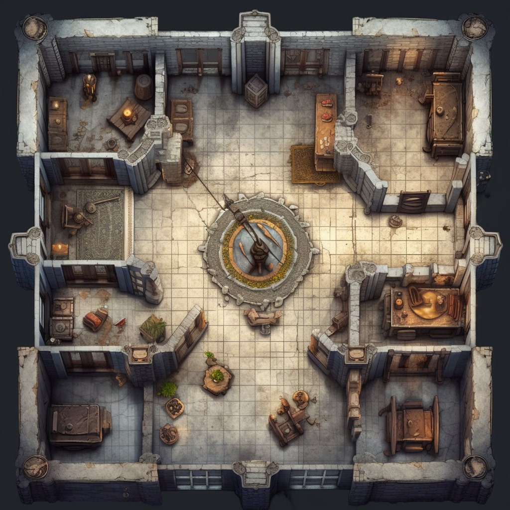 60+ DND Maps, Top Down Board, Digital Art, DND Backdrop, Dungeon ...