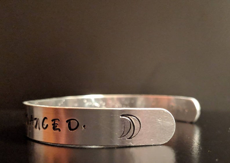 So She Danced. Engraved Bracelet The Moon Called To Her