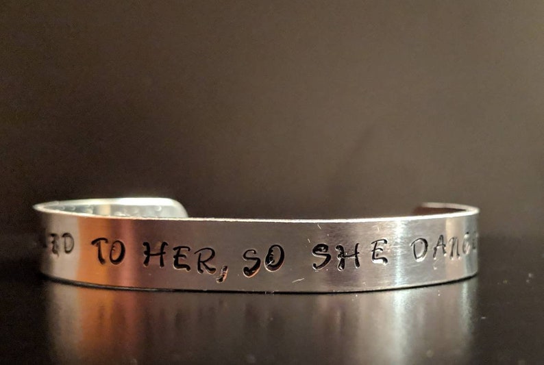 So She Danced. Engraved Bracelet The Moon Called To Her