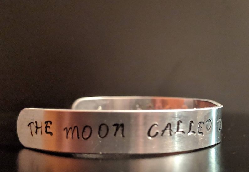 So She Danced. Engraved Bracelet The Moon Called To Her