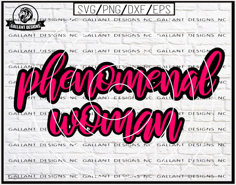 Download Phenomenal Woman Knock Out Text Maya Angelou SVG Png Dxf ...