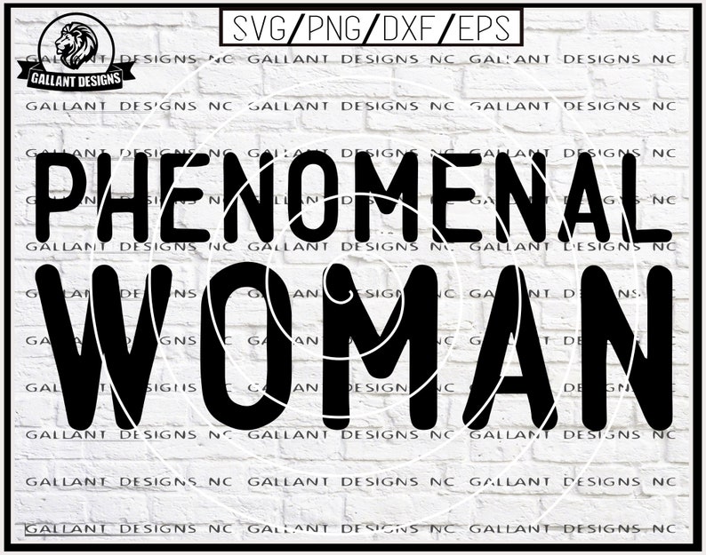 Download Phenomenal Woman Maya Angelou SVG Png Dxf Eps Black History | Etsy