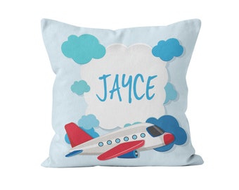 Personalised Boys Cushion Bedroom Decor Planes Airoplane Aeroplane Vintage Gift