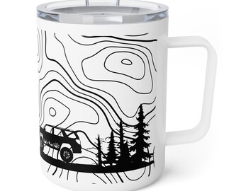 4Runner Topographic Camping Mug, Insulated Stainless Steel, Adventure Gift