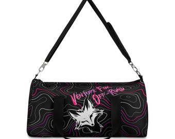Venture Fox Duffel Bag: Pink Topographic Gym Travel Bag