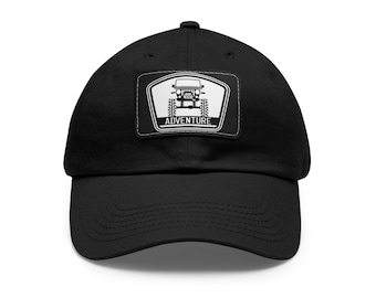 Off Road Jeepin Wheeling Truck Hat with Leather Patch