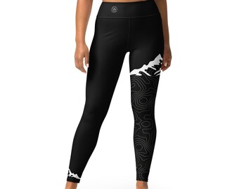 2.0 Mountain Topographic Outdoor Yoga Leggings