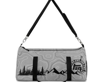TEQ Toyota Topographic Gray Overlanding Duffel Gym Bag