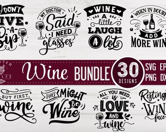 Download Wine Svg Bundle Etsy