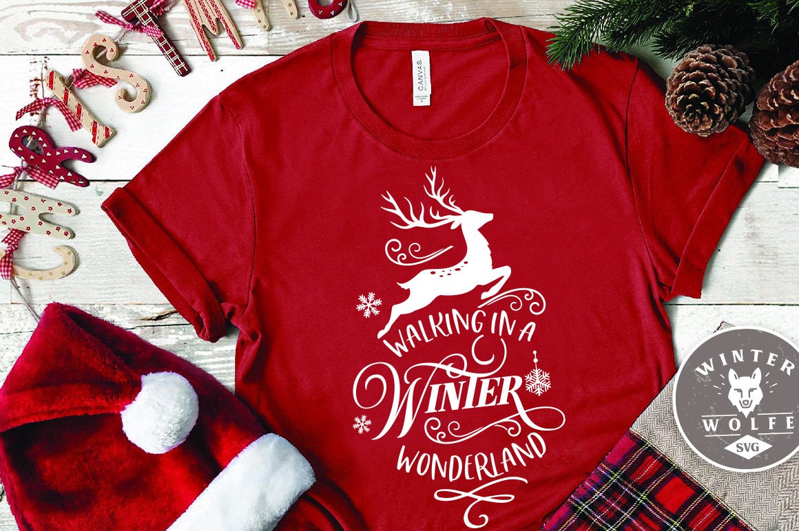 Walking in a winter wonderland SVG cut file commercial use | Etsy