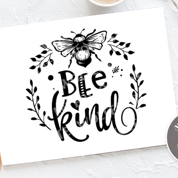 Bee kind SVG cut file  - commercial use svg dxf png eps