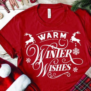 Warm winter wishes SVG cut file  - commercial use svg dxf png eps