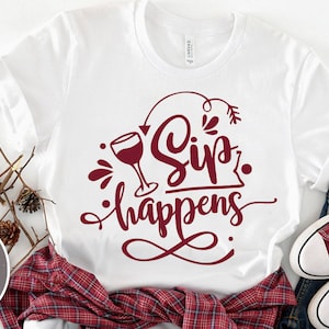 Sip happens SVG cut file  - commercial use svg dxf png eps