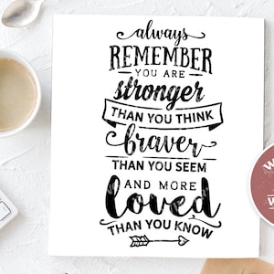 Always remember you are stronger than you think SVG cut file - commercial use svg dxf png eps