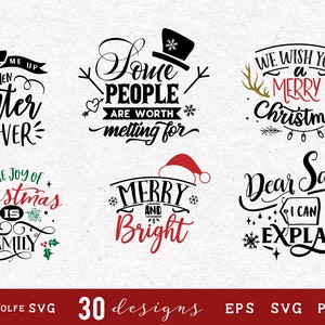 Christmas Bundle 30 Designs SVG Cut File - Commercial Use Svg Dxf Png ...