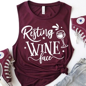 Resting wine face SVG cut file  - commercial use svg dxf png eps