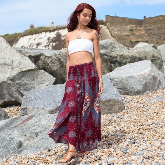 boho bandeau dress Boho Bandeau Dress Skirt Mandala Paisley Halterneck Hippie Dress