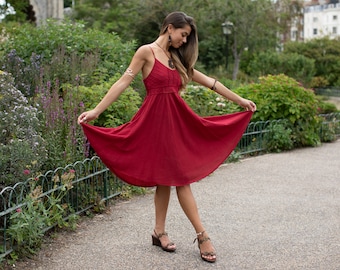 Nanette Lepore Red Lace Fit and Flare Dress - Size 4 - Etsy Nanette Lepore Red Lace Fit and Flare Dress - Size 4 - Etsy