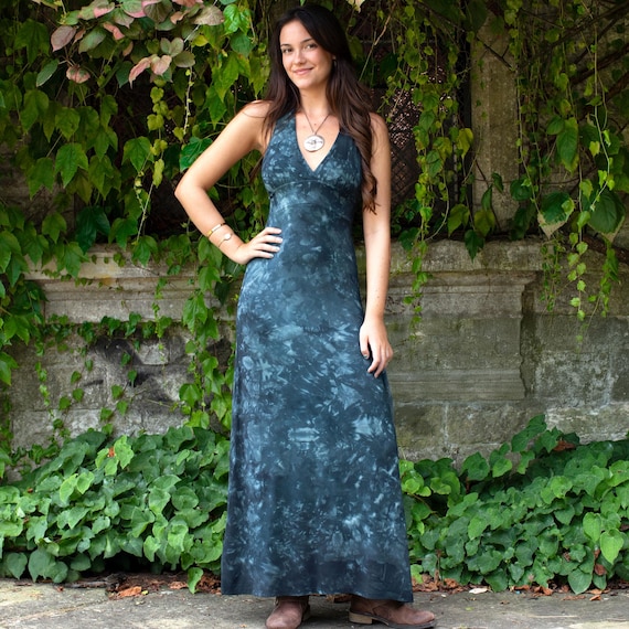 Blue Stonewash Maxi Dress, Cross Back Boho Dress, Hippie Mandala Dress - Etsy Blue Stonewash Maxi Dress, Cross Back Boho Dress, Hippie Mandala Dress - Etsy