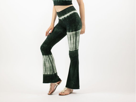 tie dye flare leggings