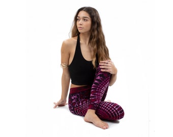 Pink Tie Dye Hippie Yoga Psychedelic Festival Leggings
