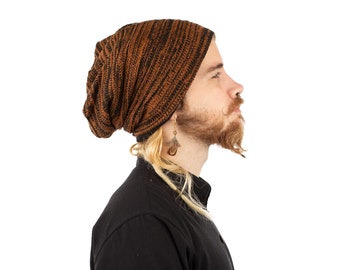 Gewebte Baumwolle Slouch Beanie Mütze, Hippie Psy Trance Beanie Mütze Unisex