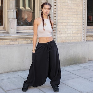 Ninja Harem Pants Black Unisex