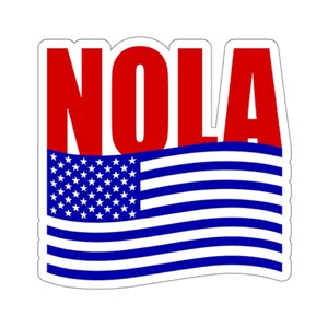 NOLA USA Flag Sticker: New Orleans, Louisiana Vinyl Decal