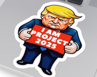 Anti Project 2025 Vinyl Sticker: Political Protest Art