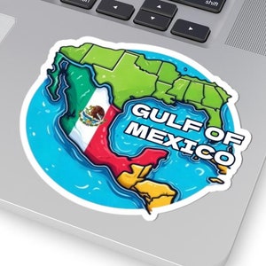 Sticker carte du golfe du Mexique, Mexicain, 1672, Stickers Mexique, Love The Gulf Of Mexico, vintage, rallye de protestation, plage mexicaine, cadeaux El Golfo
