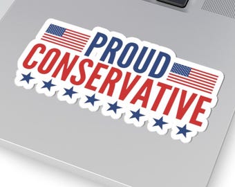 Trotse conservatief, sticker, conservatieve sticker, links omhoog, stickers republikein