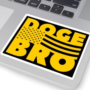 DOGE BRO American Flag Sticker - Patriotic Trump Vinyl Decal