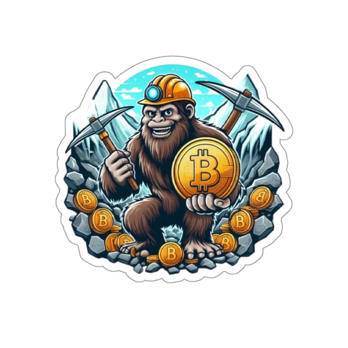 ビッグフット ビットコインマイナー ステッカー：暗号通貨トレーダー ビニール デカール - Etsy 日本