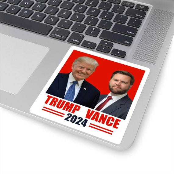 Donald Trump & JD Vance 2024 President & Vice President Vinyl Sticker - MAGA