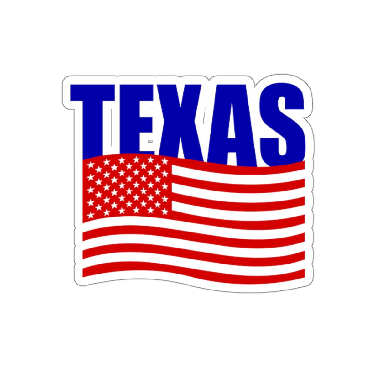Lot De 6 Autocollants Vinyle Drapeau Du Texas USA - 40mm, Résistants Aux Intempéries - 8