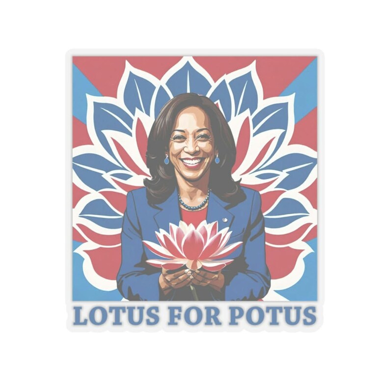 Lotus for POTUS Kamala Harris Sticker, Harris 2024 Sticker, Kamala ...
