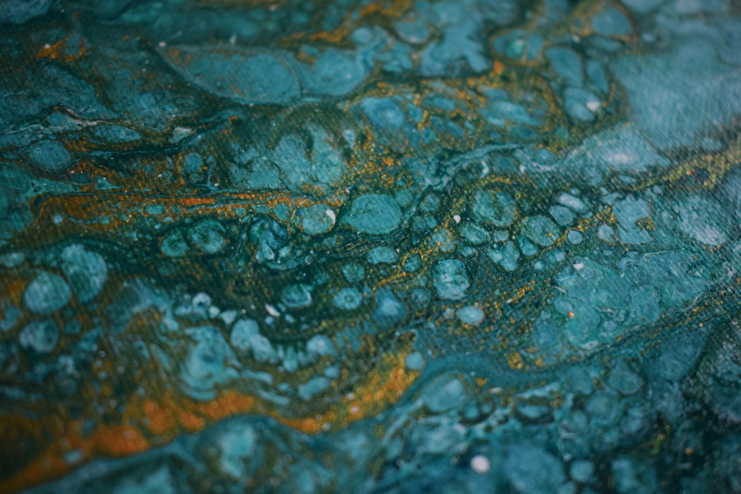 Acrylic Dirty Pour Painting 11x14 with Mandala Etsy