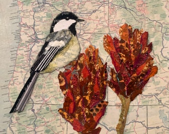 Chickadee Chatter Paper Collage