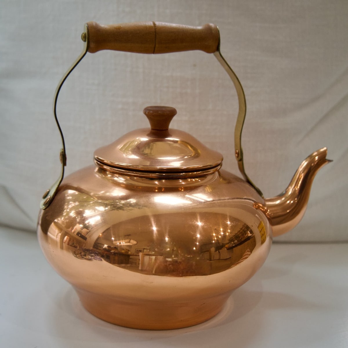 Vintage Copper Tea Pot - Etsy
