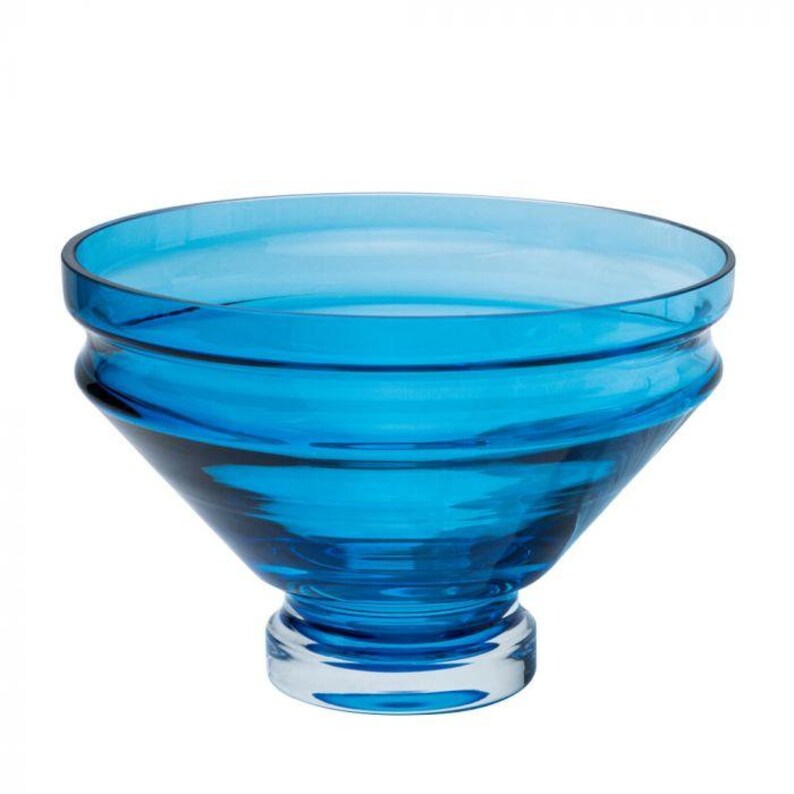 Raawii RELAE Glass Bowl Aquamarine Blue