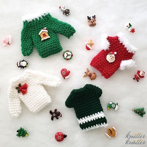Christmas Gift Card Holder Sweater Ornament Crochet Pattern image 2