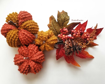 Tunisian Fall Pumpkins | PDF Crochet Pattern | Easy DIY Pattern | Farmhouse Pumpkins | Farmhouse Decor | Thanksgiving decor | Beginner