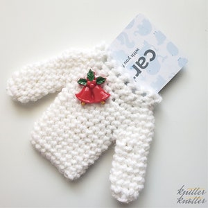 Christmas Gift Card Holder Sweater Ornament Crochet Pattern image 3