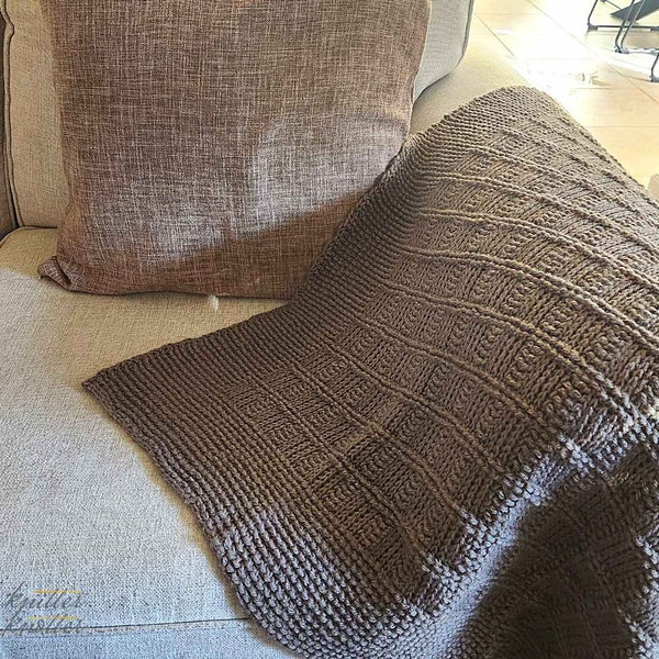 Easy Tunisian Crochet Blanket | Beginner Friendly | PDF Pattern | Instant Download | Adjustable Size | Baby Blanket | Textured Pattern