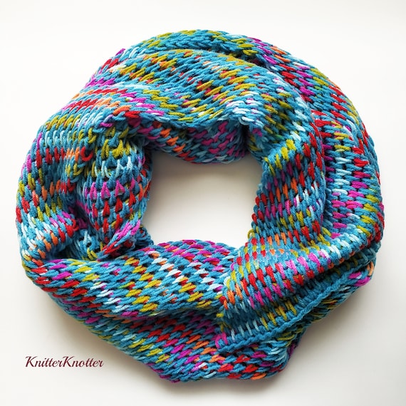 tunisian crochet infinity scarf patterns